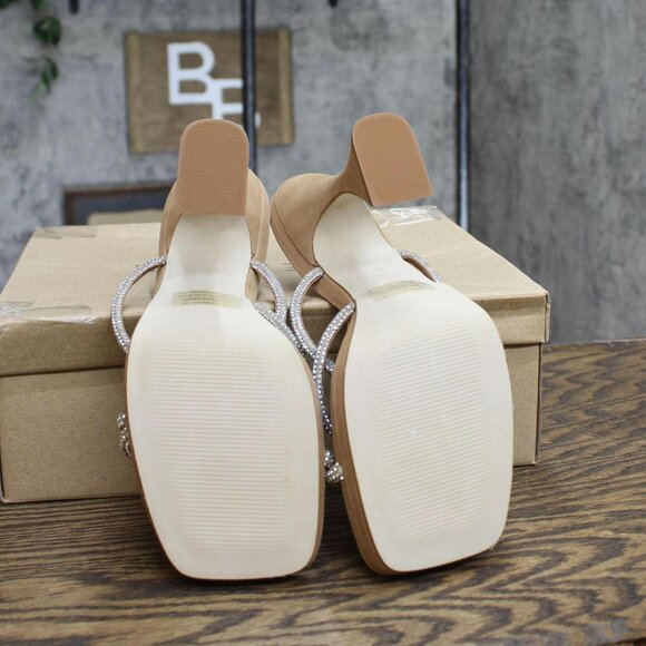 NWT Steve Madden Women's Libbie Heeled Sandal LIBB03S1 Camel Nubuck Brown 10M - Picture 12 of 14